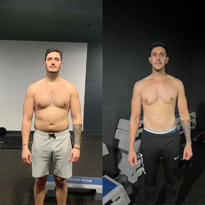 Resultat avant apres programme de musculation personnalise