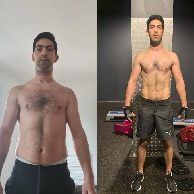 Avant apres perte de poids et gain musculaire